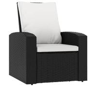 ""SALE 2025""Fauteuils relax/Maximum 110 kg - Fauteuil inclinable de jardin avec coussins noir résine tressée Chill885878