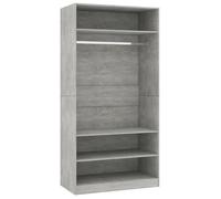 ""SALE 2025""Garde-robe chambre - MOOD - Gris cement 100 x 50 x 200 cm - Aggloméré - armoire pour vêtements Chill6406126