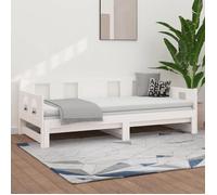 ""SALE 2025""Lit coulissant/Lit Gigogne - Lit 2 personnes - blanc 2x(90x190) cm,30 Kg 4477