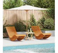 ""SALE 2025""Lit de jardin/ Transat - JMS - Transats à bascule 2 pcs Bois d'Acacia Massif - Aspect élégant* 2030019