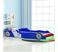 ""SALE 2025""Lit simple Adolescent - Lit voiture de course pour enfants avec LED 90 x 200 cm Bleu 31 3 Kg 8532