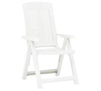 ""SALE 2025""Lot de 2 fauteuils relax/ Chaises inclinables de jardin - Ensemble de 2 pièces - Plastique Blanc Chill203878