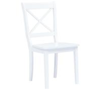 ""SALE 2025""Lot de 4 Chaises de Salon/Restaurant/ Chaises à manger - Ensemble 4 pièces Moderne - blanc bois d'hévéa massif