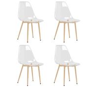 ""SALE 2025""Lot de 4 Chaises de Salon/Restaurant/ Chaises à manger - Ensemble 4 pièces Moderne - Transparent PET Chill649008