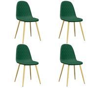 ""SALE 2025""Lot de 4 Chaises de Salon/Restaurant/ Chaises à manger - Ensemble 4 pièces Moderne - Vert foncé - Velours Chill629776
