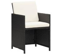 ""SALE 2025""Lot de 4 fauteuils relax/ Chaises de jardin - Ensemble de 4 pièces - Résine tressée Noir Chill212844