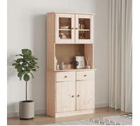 ""SALE 2025""Meuble bas bahut vaisselier - Buffet ALTA 77x35x165 cm - Bois massif de pin,33,3 Kg 3035