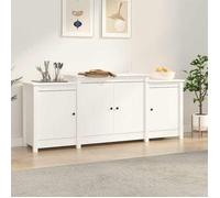 ""SALE 2025""Meuble bas bahut vaisselier - Buffet Blanc 164x37x68 cm - Bois massif de pin,30 Kg 6452