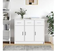 ""SALE 2025""Meuble bas bahut vaisselier - Buffet blanc 91x28x75 cm - bois d'ingénierie,30 Kg 8823
