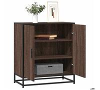 ""SALE 2025""Meuble bas bahut vaisselier - Buffet - Chêne marron - 68x35x76 cm - bois d'ingénierie et métal,25 Kg 8053
