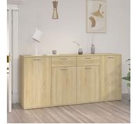 ""SALE 2025""Meuble bas bahut vaisselier - Buffet - Chêne sonoma - 160x36x75 cm - bois d'ingénierie,58,8 Kg 3728