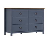 ""SALE 2025""Meuble bas bahut vaisselier - Buffet Hill Gris 125x40x80 cm Bois de pin solide,27,23 Kg 5740