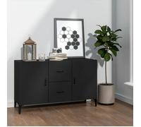 ""SALE 2025""Meuble bas bahut vaisselier - Buffet noir 100x36x60 cm - bois d'ingénierie,31,5 Kg 3495