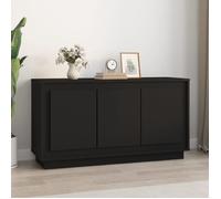 ""SALE 2025""Meuble bas bahut vaisselier - Buffet noir 102x35x55 cm - bois d'ingénierie,26,7 Kg 3346