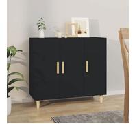 ""SALE 2025""Meuble bas bahut vaisselier - Buffet noir 90x34x80 cm - bois d'ingénierie,30 Kg 2010