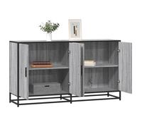 ""SALE 2025""Meuble bas bahut vaisselier - Buffet - Sonoma gris - 134x35x76 cm - bois d'ingénierie,44 Kg 6058