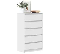 ""SALE 2025""Meuble bas bahut vaisselier - Commode Blanc 60x36x103 cm - bois d'ingénierie,30 Kg 8660