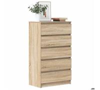 ""SALE 2025""Meuble bas bahut vaisselier - Commode - Chêne sonoma - 60x36x103 cm - bois d'ingénierie,30 Kg 6760