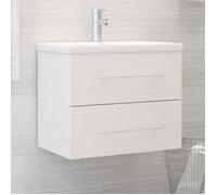 ""SALE 2025""Meuble bas sous évier - Armoire d'évier avec lavabo intégré Blanc - Aggloméré,27,5 Kg 3945