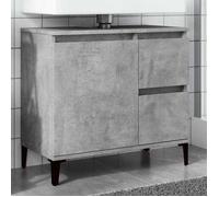 ""SALE 2025""Meuble bas sous évier - Armoire d'évier - Gris béton - 65x33x60 cm - bois d'ingénierie,17,55 Kg 8877