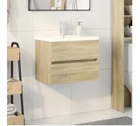 ""SALE 2025""Meuble bas sous évier - Ensemble de meubles de bain - Lot de 2 - céramique et - bois d'ingénierie,26,3 Kg 5776