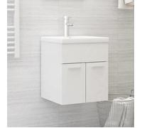 ""SALE 2025""Meuble salle de bain suspendu - Armoire d'évier - Blanc brillant - 41x38,5x46 cm - Aggloméré,10,55 Kg 7912