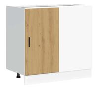 “SALE 2025”Meuble sous évier - MOOD - Meuble bas du lavabo chêne artisanal - Bois d'ingénierie chill996607