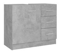 ""SALE 2025""Meuble sous-Lavabo MOOD - Armoire d'évier - Gris béton - 63x30x54 cm - bois d'ingénierie Chill868504
