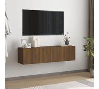 ""SALE 2025""Meuble Télé Flottant - Armoire murale TV - Chêne marron - 120x30x30 cm - bois d'ingénierie,20 Kg 9470