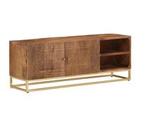 ""SALE 2025""Meuble TV - armoire TV bas - 110x30x40 cm - Bois massif de manguier et fer,22 Kg 7990