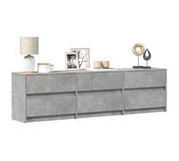 ""SALE 2025""Meuble TV avec LED - Armoire Basse Stéréo - Gris béton - 180x34x50 cm - bois d'ingénierie,42,8 Kg 4579
