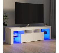""SALE 2025""Meuble TV avec lumières LED - Armoire Basse Stéréo - Blanc 140x36,5x40 cm,29,92 Kg 4312