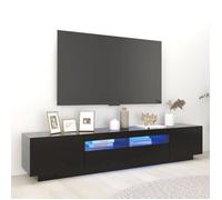 ""SALE 2025""Meuble TV avec lumières LED - Armoire Basse Stéréo - Noir 200x35x40 cm,41,7 Kg 6321