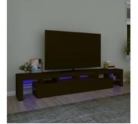 ""SALE 2025""Meuble TV avec lumières LED - Armoire Basse Stéréo - Noir 230x36,5x40 cm,50,92 Kg 4972