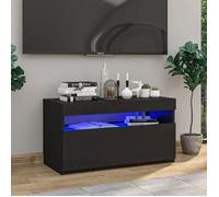 ""SALE 2025""Meuble TV avec lumières LED - Armoire Basse Stéréo - Noir 75x35x40 cm,15 Kg 2232