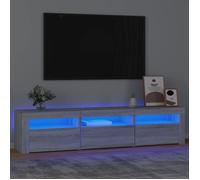 ""SALE 2025""Meuble TV avec lumières LED - Armoire Basse Stéréo - Sonoma gris - 180x35x40 cm,38,85 Kg 4215