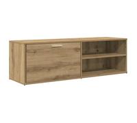 ""SALE 2025""Meuble TV Bas sur Pieds MOOD - Table Télé chêne artisanal - 120x34x37 cm - Bois d'ingénierie Chill6736544