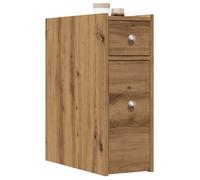 ""SALE 2025""Meuble WC - Armoire de salle de bain étroite avec roulettes - chêne artisanal,18,45 Kg 7062