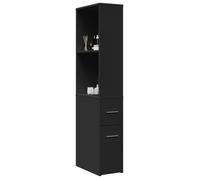 ""SALE 2025""Meuble WC - Armoire de salle de bain étroite avec roulettes - noir,23,6 Kg 1422
