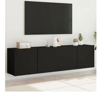 ""SALE 2025""Meubles TV muraux - Unité Murale TV - Lot de 2 - noir 80x30x41 cm,28,56 Kg 2597