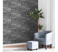 ""SALE 2025"" Papier peint 3D aspect de pierre noir Papier peint 3D aspect de pierre noir 10x0,53 m non tissé ABHT 4275477