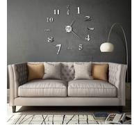 ""SALE 2025""Pendule Murale Horloge Suspendu - Horloge murale 3D Design moderne - 100 cm XXL Argenté chill944638