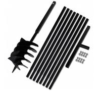 ""SALE 2025""Perceuse de Sol VIDAXL - Tarière de sol avec manche 200 mm et tube d'extension 9 m Acier chill424826