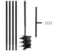 ""SALE 2025""Perceuse de Sol VIDAXL - Tarière de sol avec manche 250 mm et tube d'extension 4 m Acier chill287589