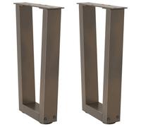 ""SALE 2025""Pieds de table à manger en forme de V - Lot de 2 - acier naturel acier,5,13 Kg 1455