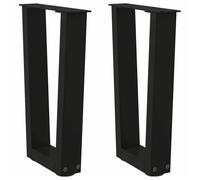 ""SALE 2025""Pieds de table à manger en forme de V - Lot de 2 - noir 28x(42-43,3)cm,5,02 Kg 6961