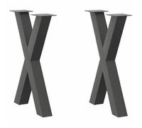 ""SALE 2025""Pieds de table à manger forme de X - Lot de 2 - 50x(72-73) cm acier,14,95 Kg 7159