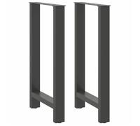""SALE 2025""Pieds de table basse anthracite - Lot de 2 - 40x(90-91) cm acier 12 3 Kg 5576