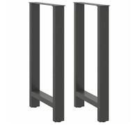 ""SALE 2025""Pieds de table basse anthracite - Lot de 2 - 50x(90-91) cm acier,13,1 Kg 2363