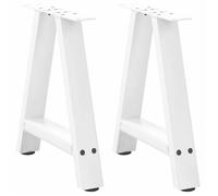 ""SALE 2025""Pieds de table basse forme de A - Lot de 2 - blanc 38x(42-43) cm acier,5,45 Kg 4656
